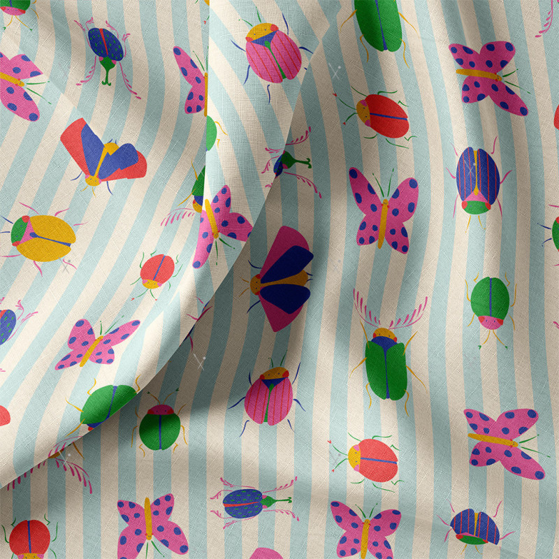 Coated  Cotton RAYMOND Blue / Pink